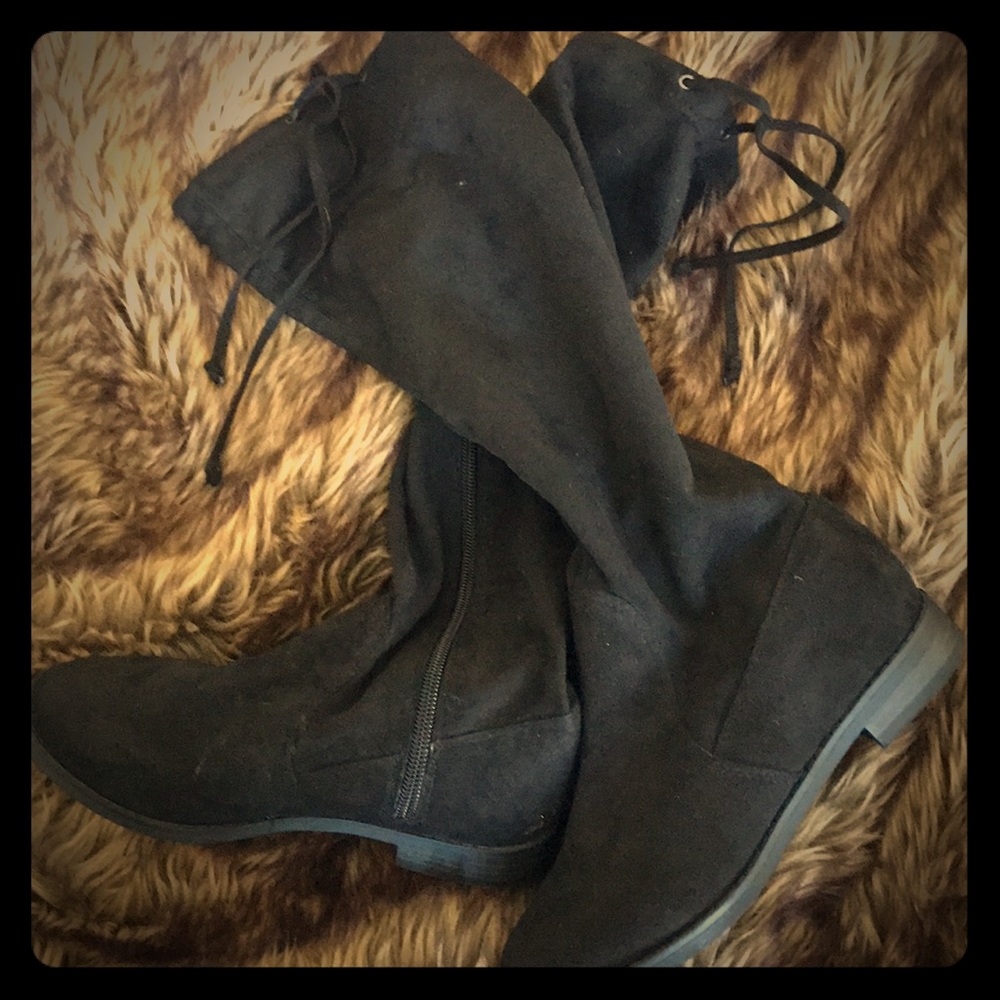 Tall black boots